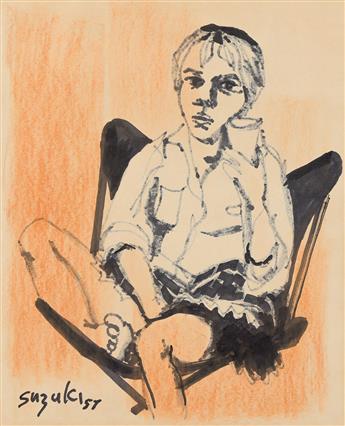 JAMES HIROSHI SUZUKI (BORN 1933, JAPANESE/AMERICAN) Untitled, (Boy in a Butterfly Chair).                                                        